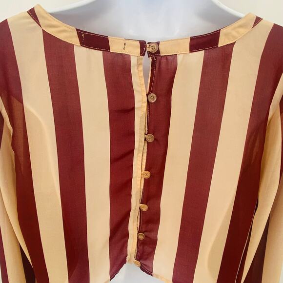 Sweat Ruby Stripped Sheer Top - Picture 4 of 7